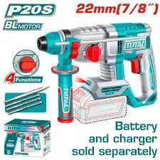 Máy khoan động lực  không chổi than dùng pin 20V  (không kèm pin & sạc)-TOTAL-TRHLI21228