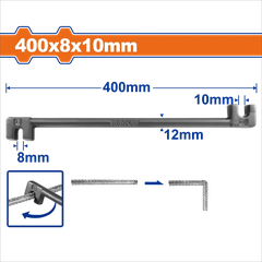 Vam càng cua uốn sắt 8x10mm-Wadfow WQB3340