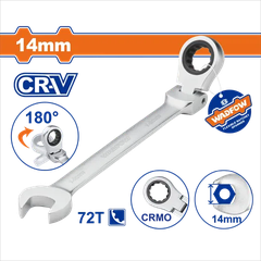 Cờ lê vòng miệng tự động lắc léo 14mm-Wadfow WSA6114
