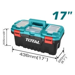 Hộp nhựa đựng công cụ 17" khóa nhựa -TOTAL-TPBX0171