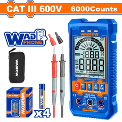 Đồng hồ vạn năng kỹ thuật số 600V-6000 số đếm-Wadfow WDM1507