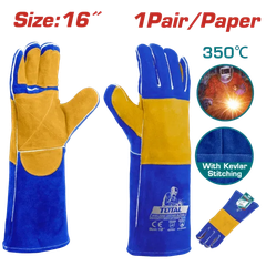 Găng tay vải da dùng máy hàn-TOTAL-TSP15216