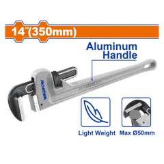 Mỏ lết mở ống tay cầm nhôm 350mm(14")-Wadfow WPW9114