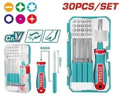Bộ 30 tua vít và đầu vít có thể thay thế-TOTAL-TACSD30306