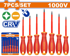 Bộ 7 tua vít dẹp & bake cách điện-Wadfow WSS7407