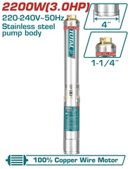 Máy bơm giếng sâu 2200W-TOTAL-TWP522001