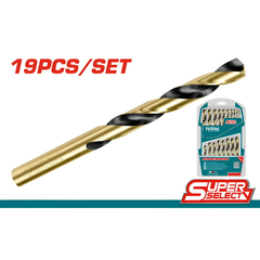 Bộ 19 mũi khoan kim loại HSS -TOTAL-TAKSDB9195