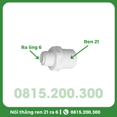 Đầu Chuyển Ren 21 Ra Ống Phi 6 (Ø6)