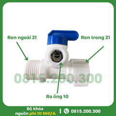 Khẩu Khóa Nhựa Phi 10 (Bộ Chia Nguồn)