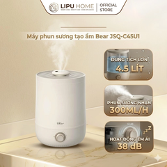 Máy phun sương tạo ẩm Bear JSQ-C45U1 4,5 Lít - Bảo hành 18 tháng - 1 đổi 1 30 ngày - Chính hãng HOT NEW 2026