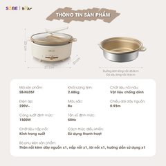Nồi lẩu điện đa năng Bear 5L SB-NL05F - Chính hãng Bảo hành 18 tháng - MỚI NEW