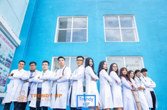 Áo Blouse trắng Nam Nữ dài tay áo blue trắng bác sĩ, dược sĩ, phòng thí nghiệm