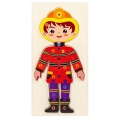 Bảng ghép 3D các nghề đồ chơi bằng gỗ - GIáo Cụ Montessori - Phát triển tư duy sớm