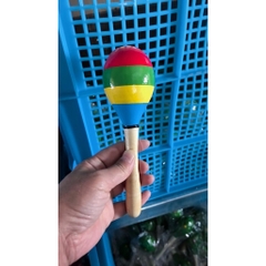 Lục lạc gỗ - Xúc xắc bầu dài loại to dài 20cm ( Giáo cụ âm nhạc) đồ dùng mầm non