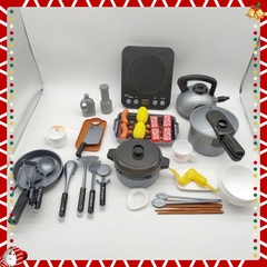 Bộ Đồ Chơi Nấu Ăn 36 Chi Tiết KITCHEN, đô chơi nhà bếp có tặng kèm pin