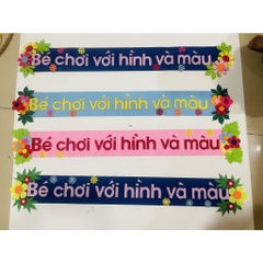 Tên góc Tiêu đề các góc chủ đề lớp học mầm non vải dạ nỉ