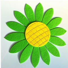 Hoa dùng trang trí lớp góc chủ đề siêu xinh size 18 - 23 cm ( Mầm non - Tiểu học) vải dạ nỉ