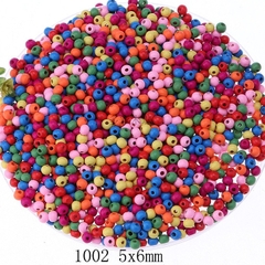 Hạt gỗ xâu vòng -  xâu hạt nhiều màu làm Hanmade thủ công nhiều kích thước mầm non