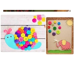 Set 40 cúc áo gỗ nhiều màu sắc làm hanmade steam sáng tạo dán tranh mầm non - tiểu học