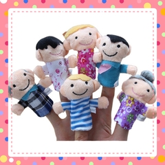 Rối ngón tay, rối kể chuyện các thành viên trong gia đình bé ( SET 6 nhân vật)