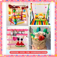 Que kem gỗ màu làm thủ công handmade mô hình mầm non - tiểu học