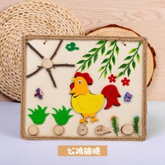 Tranh gỗ thủ công sáng tạo trang trí góc Steam. cho trẻ tạo hình Mầm non - Tiểu học