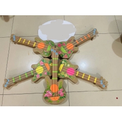 Bộ đồ âm nhạc chất liệu giấy bìa cacton thủ công trang trí góc STEM mầm non - tiểu học