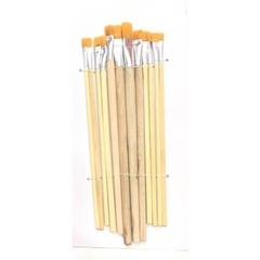 Bút lông - Cọ vẽ - Cọ tô màu đầu dẹt lông mịn set 12 Cọ Vẽ  bút lông thân gỗ