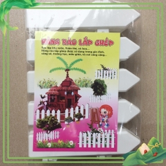 Hàng rào nhựa trắng lắp ghép trang trí dài 1,6m cao 20cm trang trí cây