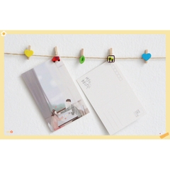 Kẹp gỗ treo ảnh trang trí hình nghộ nghĩnh deco làm Steam mầm non - tiểu học  tặng kèm dây treo