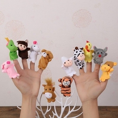 Rối Ngón Tay Hình Động Vật Hoạt Hình Đáng Yêu trò chơi ngón tay ( set 10 con  )