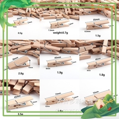 Kẹp gỗ treo ảnh trang trí nhà cửa làm thủ công mầm non - tiểu học túi 10 kẹp màu gỗ tự nhiên