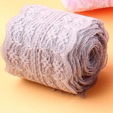 Ruy băng vải bố phụ kiện trang trí hanmade, decor  Màu sắc: Nâu vintage thủ công mầm non