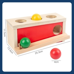 Hộp Ấn Bóng lăn mángGiáo Cụ Montessori Tư Duy Phối Hợp Tay Mắt Đồ Chơi Gỗ
