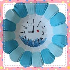 Đĩa hoa giấy màu trang trí  lớp handmade mầm non - Tiểu học ( set 5 cái)