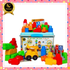 Đồ chơi xếp hình cao cấp VIJAGO 70 chi tiết (VJG028) Hàng Việt Nam cao cấp