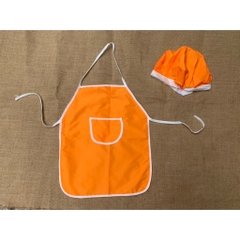 Bộ Tạp Dề màu - Nón Mũ Cho Bé Học Vẽ, Nấu Ăn, Làm Bánh 2 lớp ( set 1 áo 1 mũ)