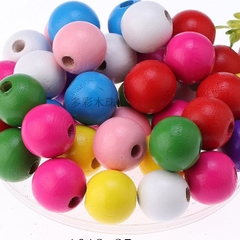 Hạt gỗ xâu vòng -  xâu hạt nhiều màu làm Hanmade thủ công nhiều kích thước mầm non