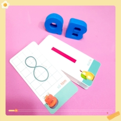 Bộ Thẻ Học Chữ Cái và Chữ Số  2 mặt  44 thẻ/ 1 bộ  Cho Trẻ Mầm Non