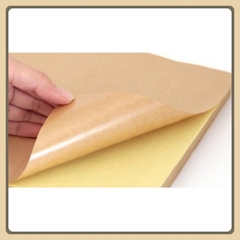 Giấy Decal có keo  da bò A4 (Giấy Kraft) xấp 100 tờ