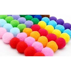 Hạt pom pom làm thủ công Hanmade - Steam trang trí mầm non