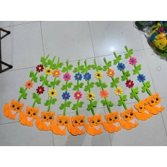 Bộ dây rèm  trang trí lớp học ( tiêu đề, khẩu hiệu lớp học) mầm non - Tiểu học