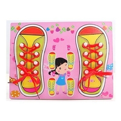 Đồ Chơi Bảng Gỗ Học Buộc Dây Giày Cho Bé Phát Triển Kỹ Năng giáo dục sớmcho trẻ