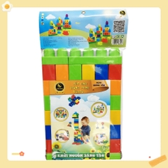 Xếp hình thông minh  40 chi tiết nhựa an toàn cho bé ( Đủ bảng chữ + Số) VJG029 hàng việt nam