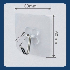 Combo 10 Móc dán tường  trong suốt chịu lực siêu dính Chịu Lực 10KG