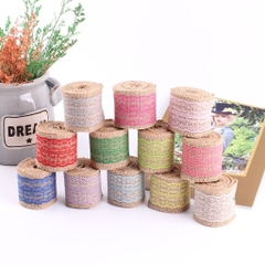 Ruy băng vải bố phụ kiện trang trí hanmade, decor  Màu sắc: Nâu vintage thủ công mầm non