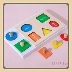 Set 5 Bảng Ghép Hình gỗ Giáo Cụ Montessori - Đồ Chơi Phát Triển Tư Duy Phối Hợp Tay Mắt