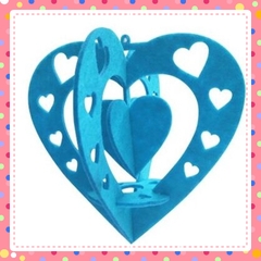 Quả cầu hình trái tim nỉ  3D treo trang trí lớp học mầm non văn phòng deco chụp ảnh size 14cm