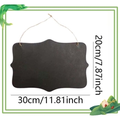 Bảng đen Steam treo tường bằng gỗ, hai mặt, bảng trưng bày trang trí, 30x20 cm
