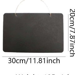 Bảng đen Steam treo tường bằng gỗ, hai mặt, bảng trưng bày trang trí, 30x20 cm